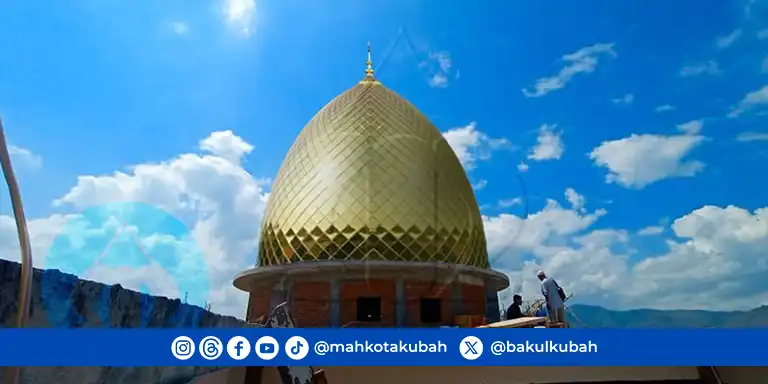 kubah panel stainless gold