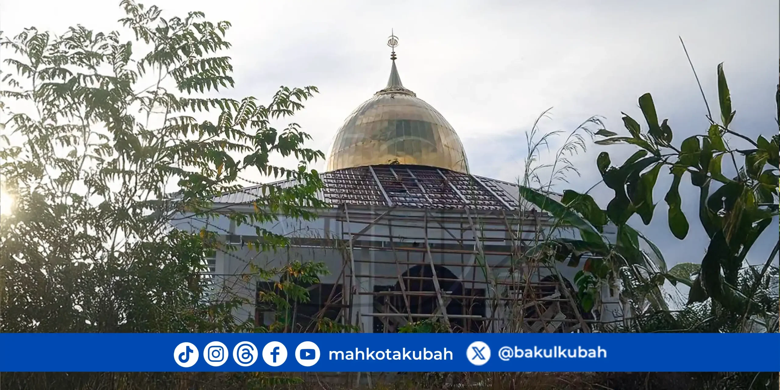 Kubah Masjid Stainless Gold Tanjung Selor Bulungan