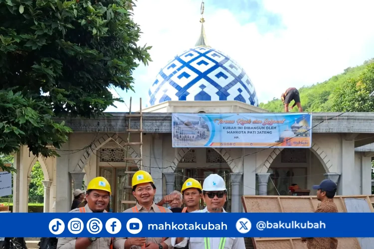 pemasangan kubah enamel galvalume Menala Taliwang-net