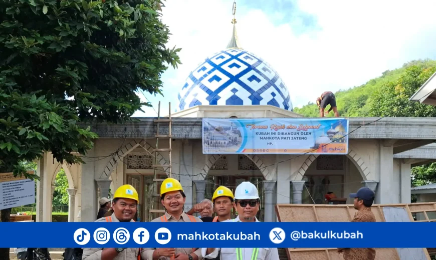 pemasangan kubah enamel galvalume Menala Taliwang-net