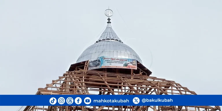 pemasangan kubah stainless setengah bola 6m seruyan hulu