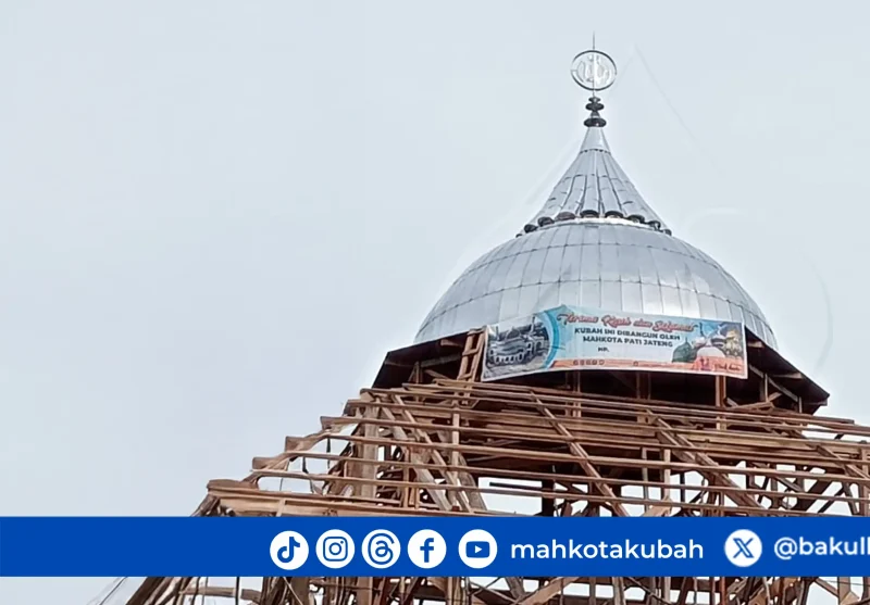 pemasangan kubah stainless setengah bola 6m seruyan hulu