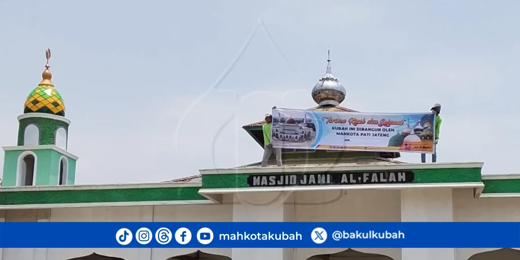 pemasangan di masjid jami' Al Falah desa sritabaang kec. Bolano kab. Parigi Moutong Sulteng_net